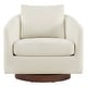 preview thumbnail 16 of 40, Spruce & Spring Classic Swivel Club Accent Chair with Back Cushion & Solid Wood Frame
