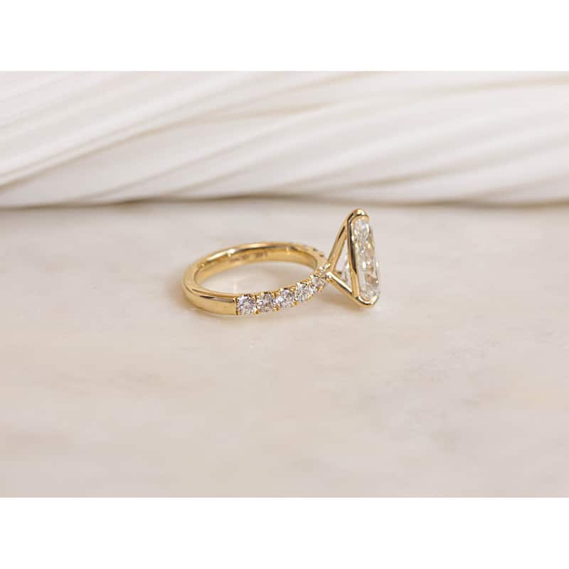 ​Kobelli 6 Carat Lab Grown Diamond Certified 14k Solid Gold Half Eternity Fuji Engagement Ring (EF/VS)