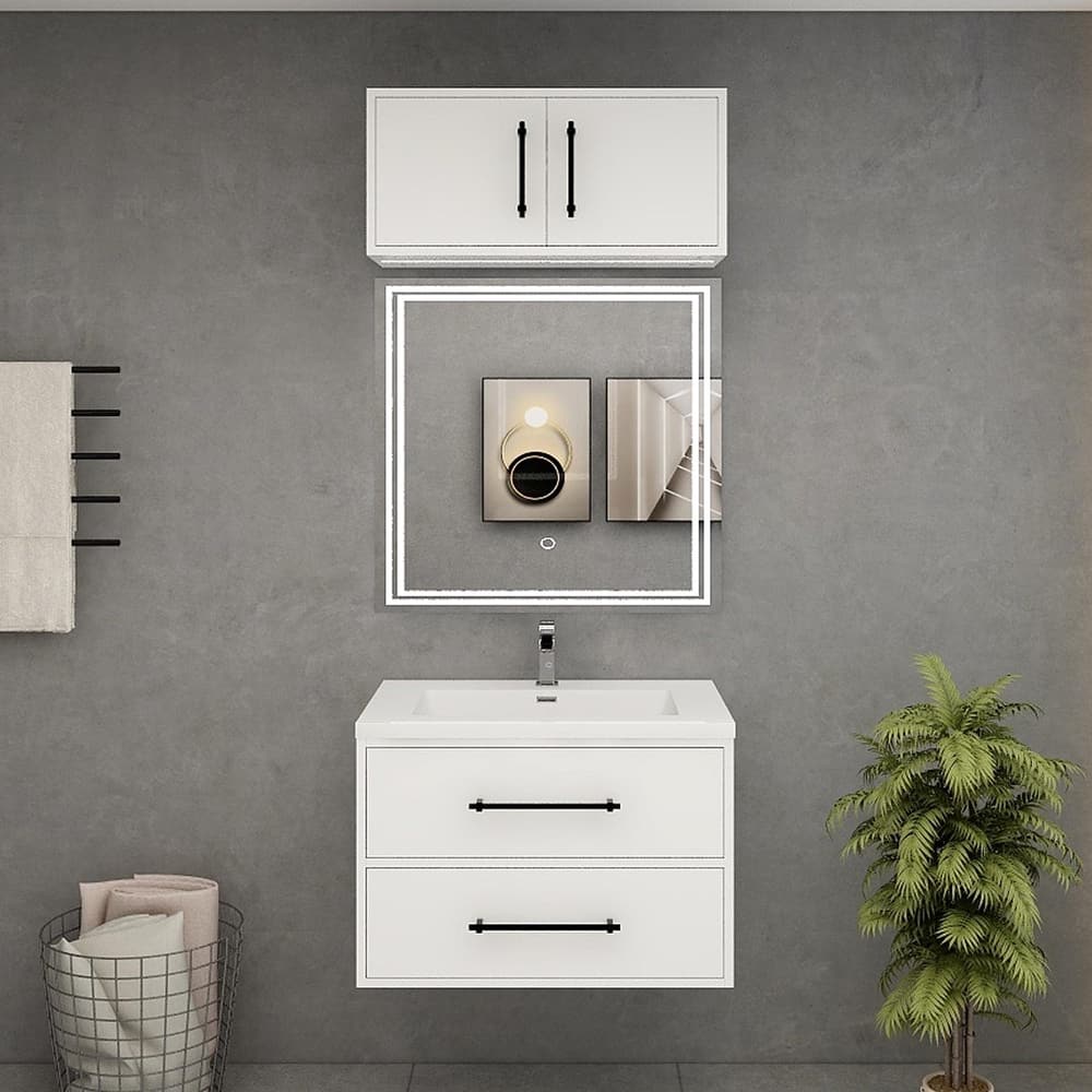 Victoria 30'' Wall-Mounted Vanity Set with Motion Sensor LED light Top Cabinet.