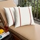preview thumbnail 39 of 42, Sorra Home Sunbrella Outdoor Double Petite Flange Pillow Set of 2 16 in H x 16 in W x 6 in D - Sunbrella - Canvas Natural/Canvas Henna