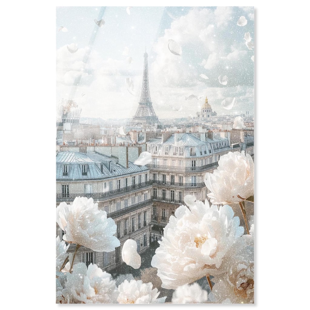 Peonies Over Paris Acrylic by Art Remedy, Ready to Hang