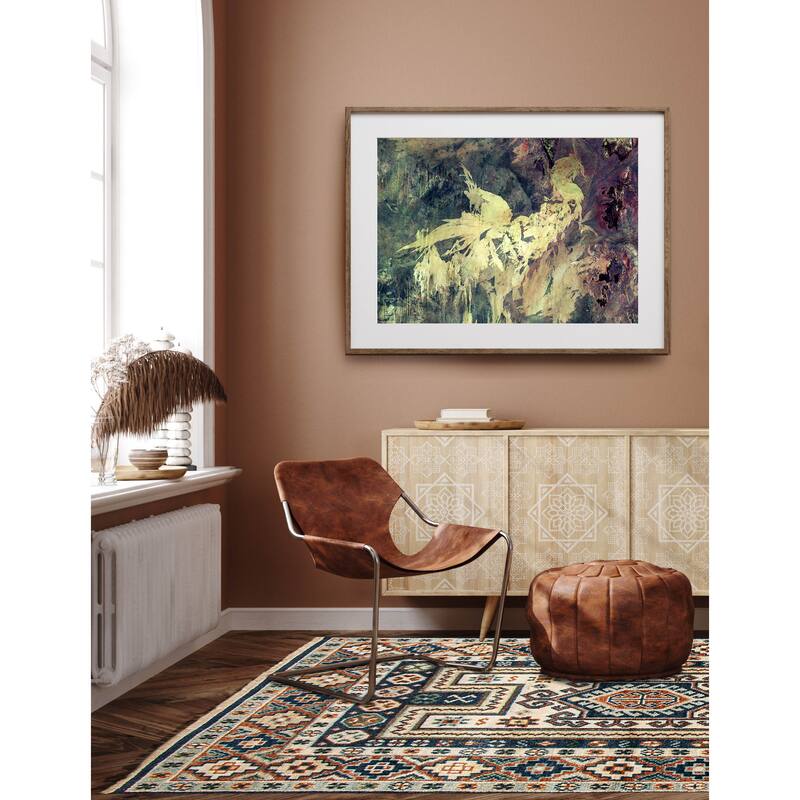 ECARPETGALLERY Hand-knotted Jules Serapi Dark Navy Wool Rug - 5'3 x 7'4