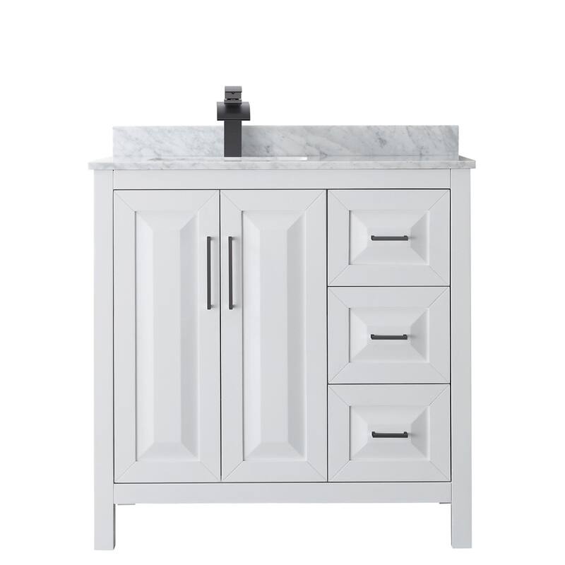 Wyndham Collection Daria 36" Free Standing Single Vanity Set with MDF