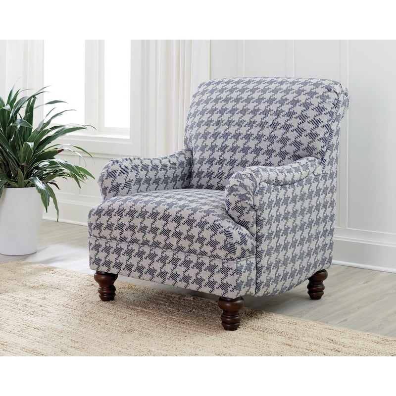 Danforth Upholstered High Backrest Accent Chair - Blue