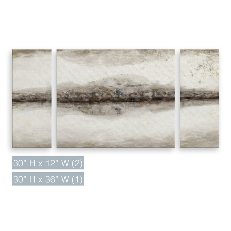 'Abstract Neutral CXLIII-III' 3-Piece Wrapped Canvas Wall Art Set by ChiChi Décor