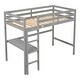 preview thumbnail 8 of 6, Twin Pine Wood Loft Bed w/Built-in Desk, Ladder, Guard Rails, Grey