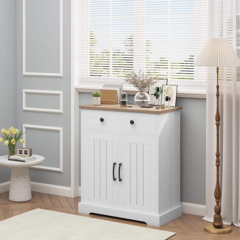 Kitchen Storage Cabinet, Modern Buffet Cabinet with Storage, Coffee Bar with 2 Drawers and 2 Doors