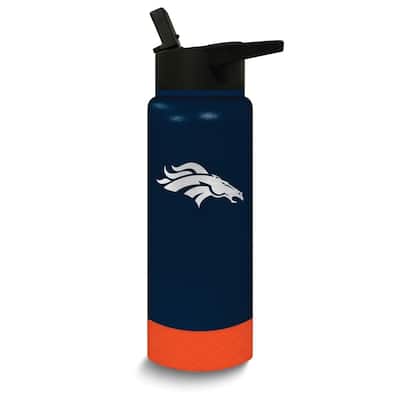 NFL Denver Broncos Stainless Steel Silicone Grip 24 Oz. Water Bottle
