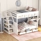 preview thumbnail 3 of 27, Full Size Futon Bunk Beds Lower Beds Convertible Daybed with Drawers
