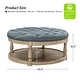 preview thumbnail 6 of 14, Illyria Transitional Multifunctional Tufted 35.5" Shabby Chic Storage Ottoman Table with Spindle Legs by HULALA HOME