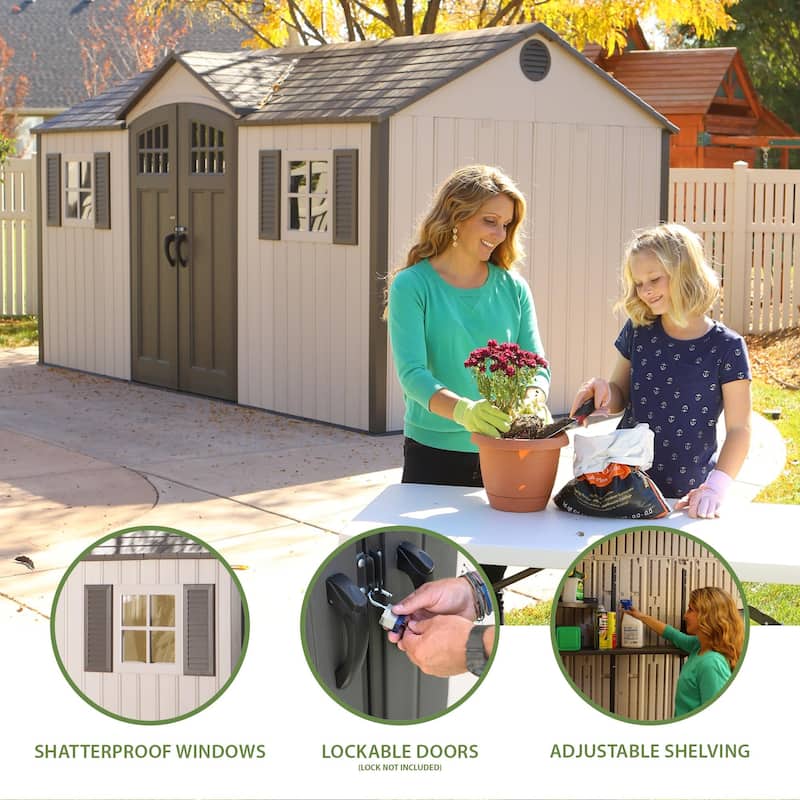 Lifetime 15 Ft. x 8 Ft. Outdoor Storage Shed
