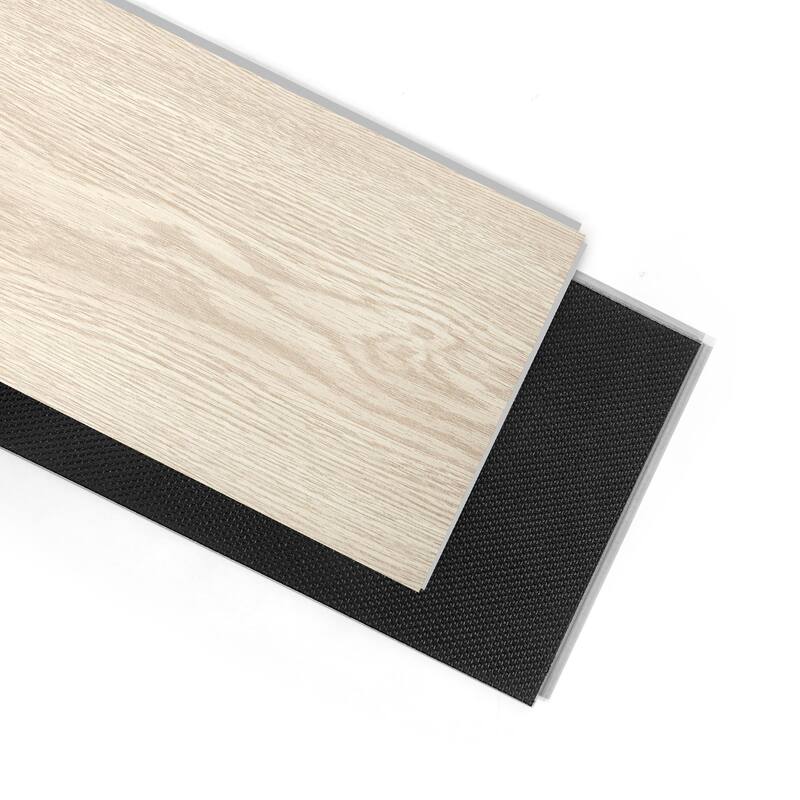 Art3d 10pcs 48"x7.2" Click-lock Wood Grain Flooring Cover 24 Sq.Ft. - White Ash