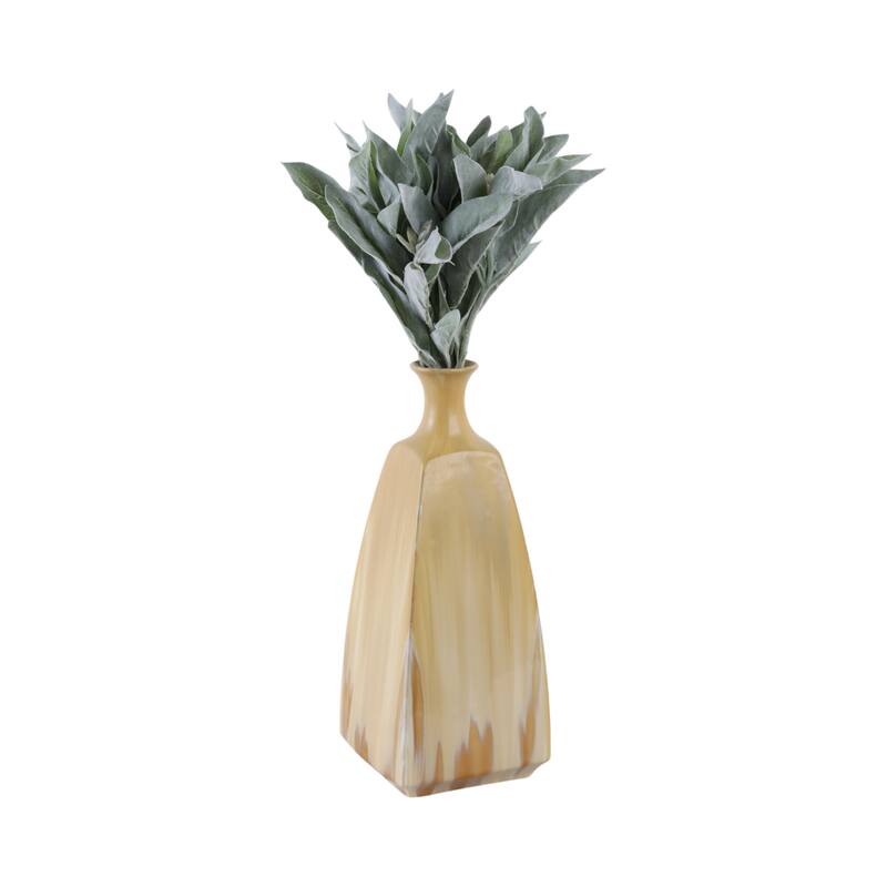 Stoneware Vase Sleek Decorative Contemporary Casual Home Style