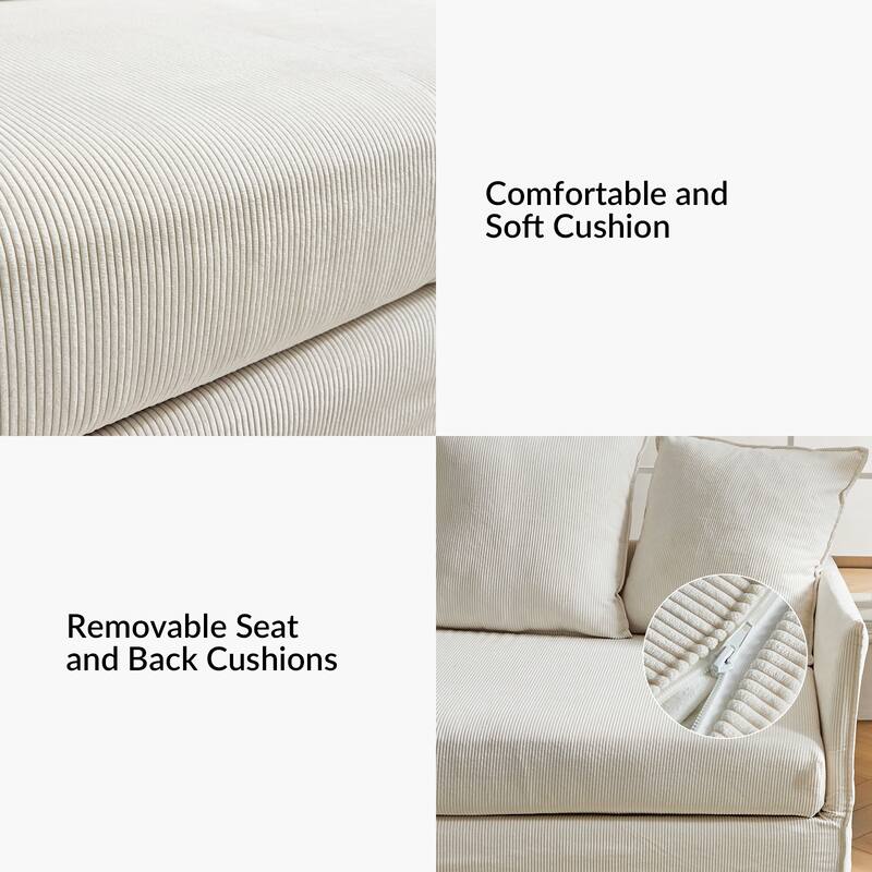 Gottfried 80" Slipcovered Sofa with Two Slipcovers by HULALA HOME