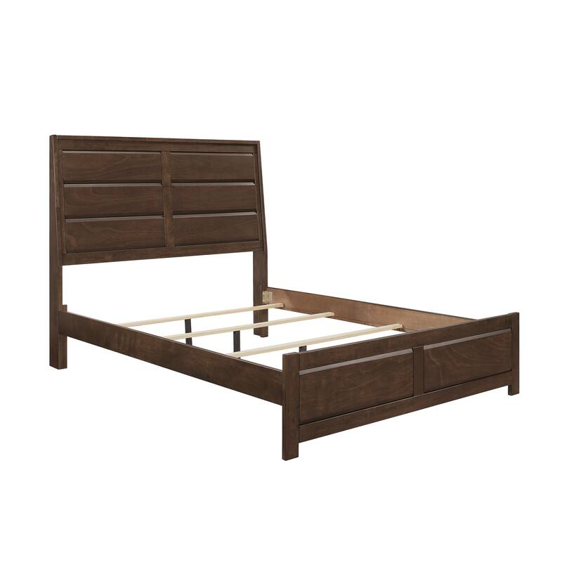 Espresso Finish Contemporary Design King Bed Wooden Bedroom Furniture 1pc