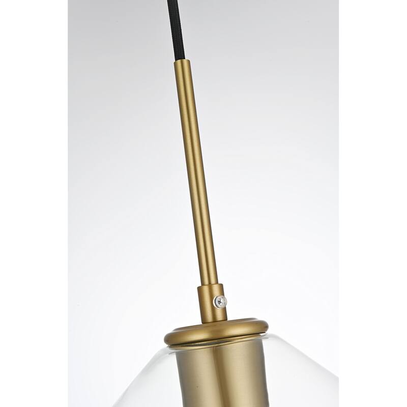 Elegant Lighting Gene Single Light 8" Wide Mini Pendant with Clear