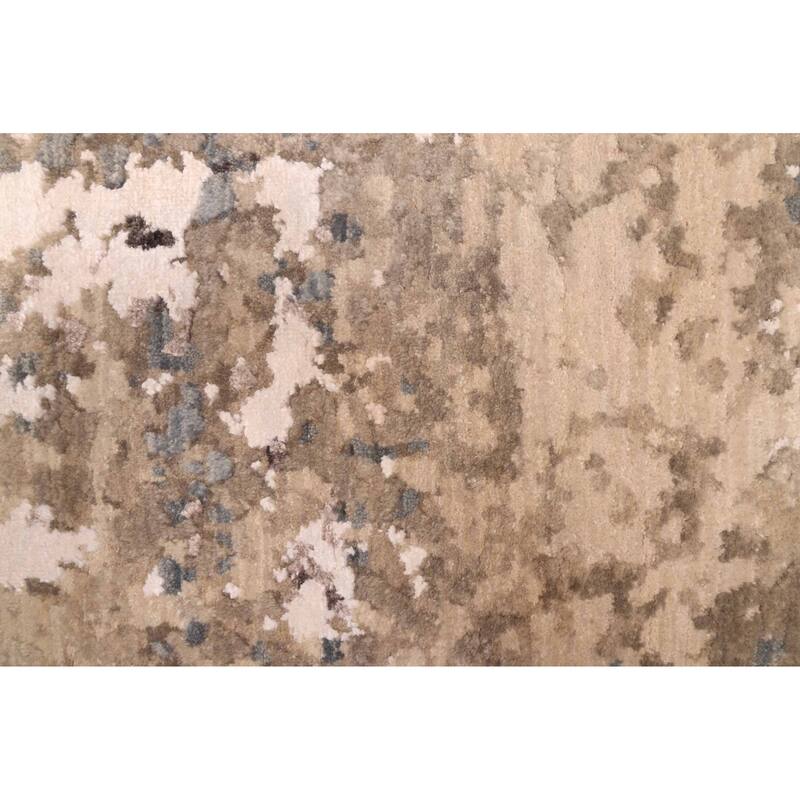 ECARPETGALLERY Hand-knotted Legacy Grey Silk, Wool Rug - 2'6 x 12'1