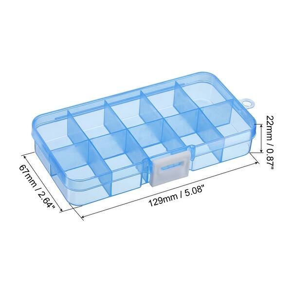 10 Grids Jewelry Organizer Box, 4pcs Clear Plastic Jewelry Boxes Bed