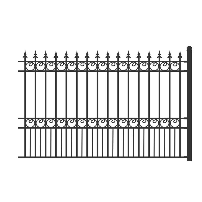ALEKO London Style Garden Yard Steel Fence 8' x 5' Set of 2