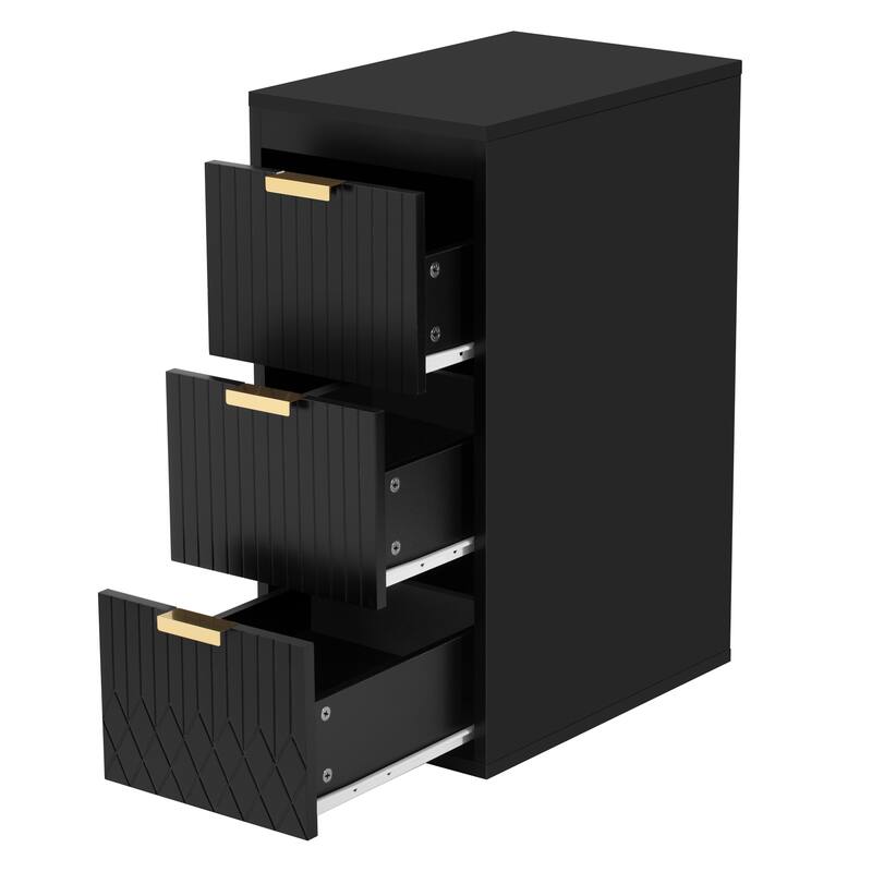 Roomfitters 12 Inch Wall Mounted Floating Side Cabinet, Hanging Bathroom Storage Space Saver (Vanity Not Included)