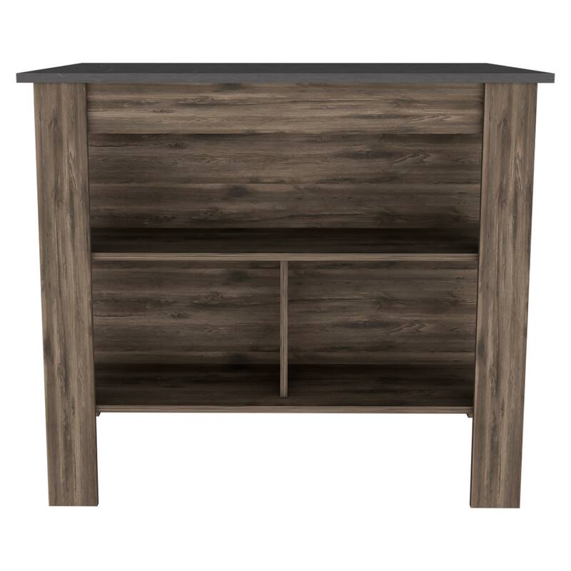 Kitchen Island,Storage Island with Four Legs and Three Shelves