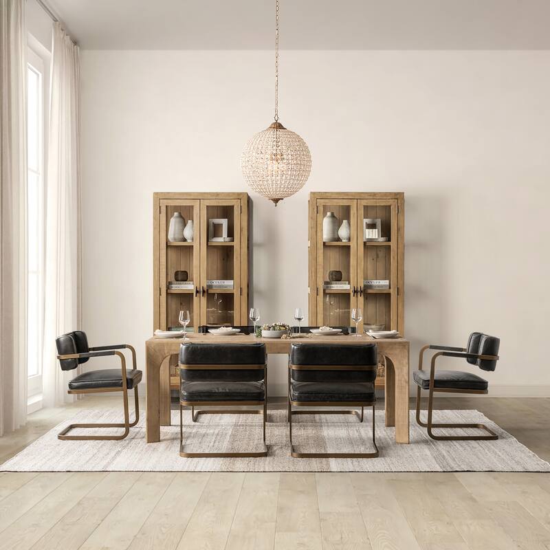 Classic Home Crest 78" Reclaimed Pine Wood Dining Table in Natural - Natural