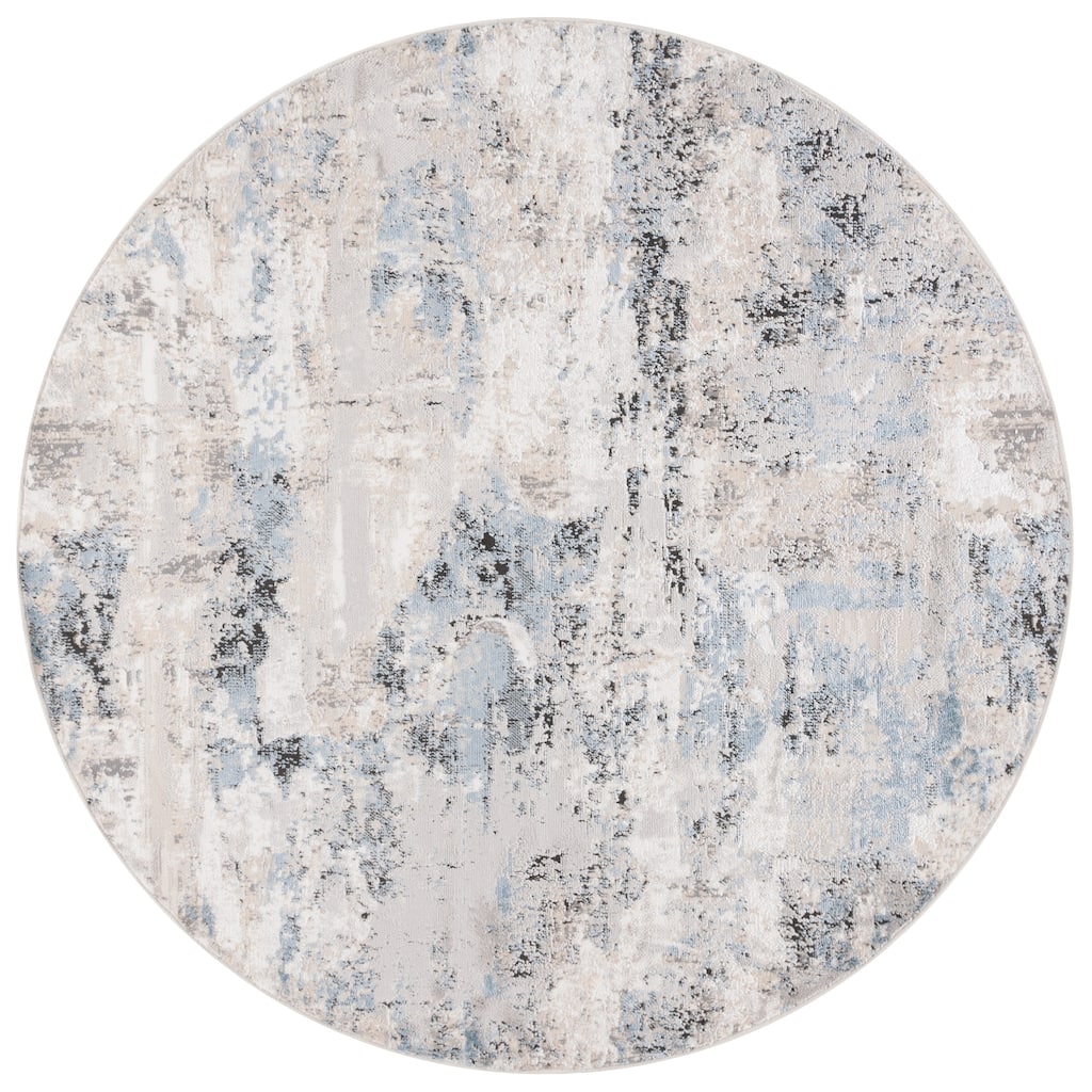SAFAVIEH Quincy Raziye Modern Contemporary Abstract Rug - 6'7" Round