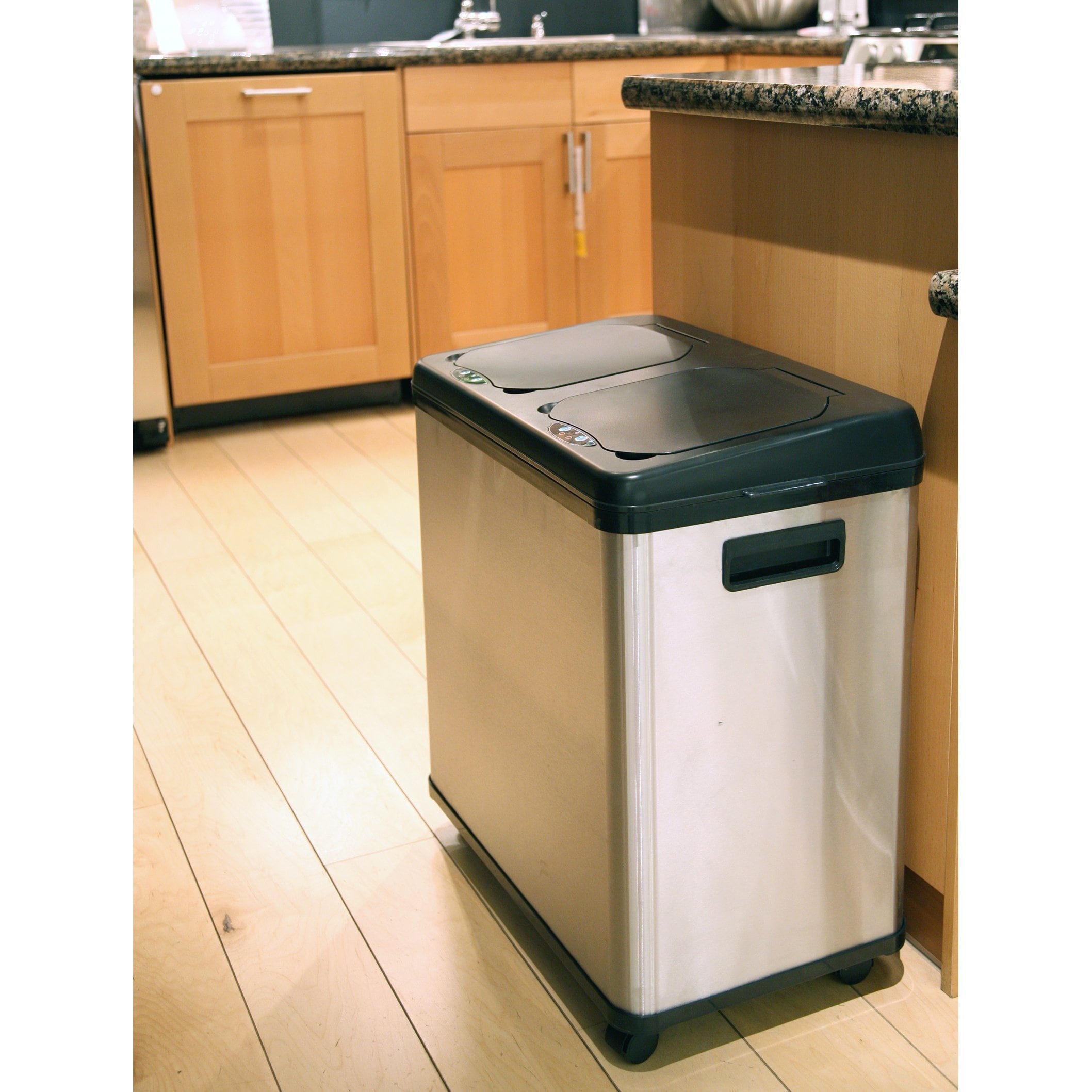 The Brim Step Activated Kitchen Garbage Can, 13 Gallon