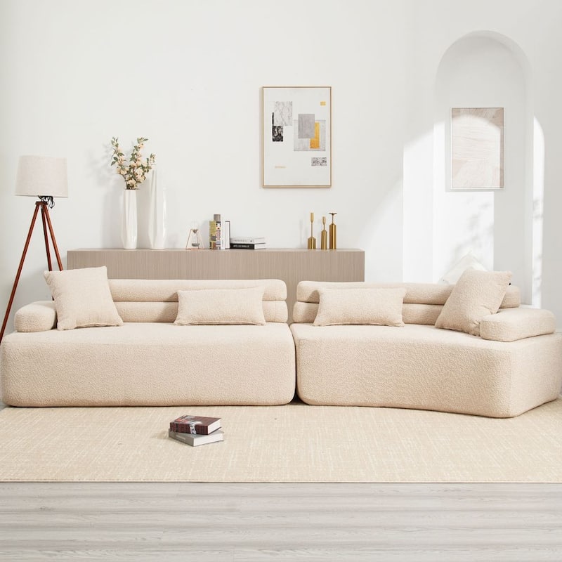 Modular Sectional Foam-Filled Sleeper Sofa Bed
