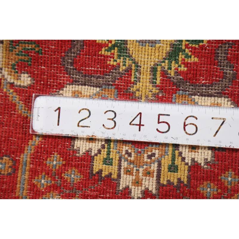 Kazak Oriental Foyer Rug Handmade Red Floral Wool Carpet - 2'0" x 3'0"