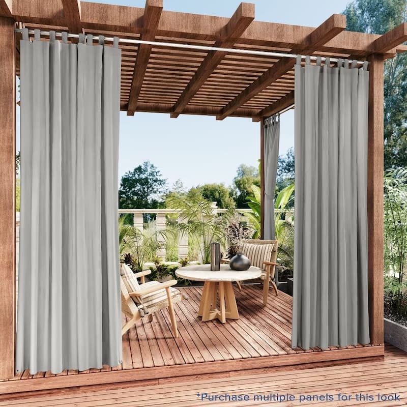 Outdoor Cabana Solid UV Protected Privacy Tab Top Panel