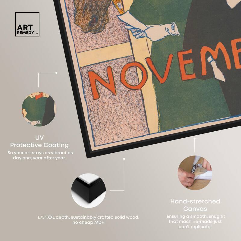 Harpers November 1895 Canvas by Art Remedy