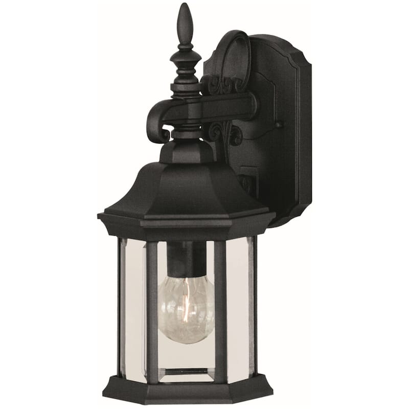 Meridian M50056 14" Tall Outdoor Wall Sconce - Black