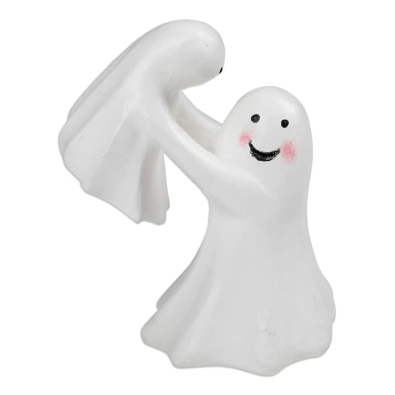 Novica Handmade My Spooky Baby Wood Sculpture