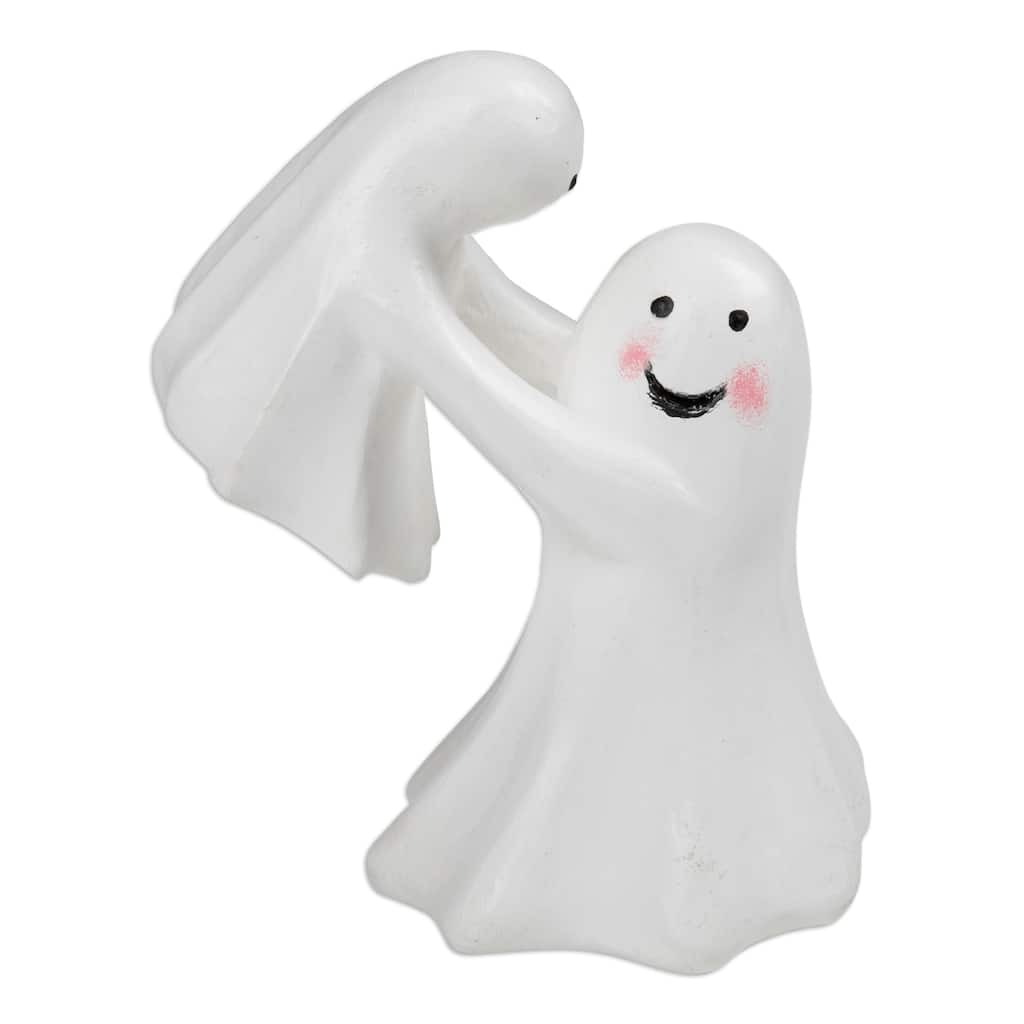 Novica Handmade My Spooky Baby Wood Sculpture