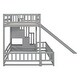 preview thumbnail 25 of 38, Pine Solid Wooden Twin Over Full Bunk Bed with Slide,Storage Staircase,Kids and Baby