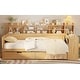 preview thumbnail 13 of 11, Twin Wooden Daybed with Storage Shelves, Multi-functional Bed with Two Storage Drawers and Study Desk