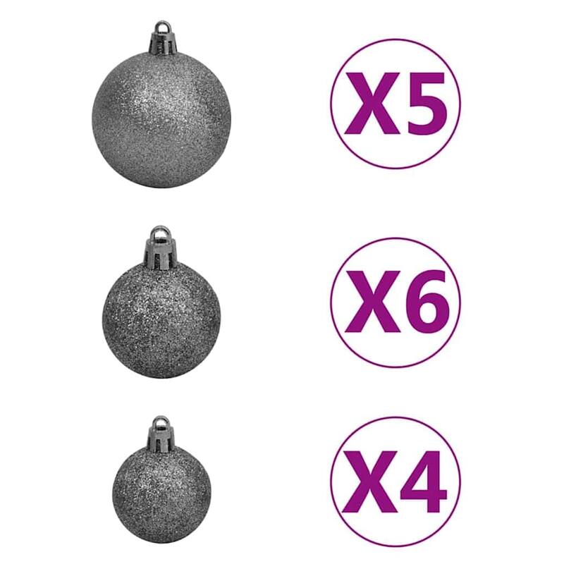 vidaXL Artificial Pre-lit Christmas Tree with Ball Set and Pinecones Xmas Tree