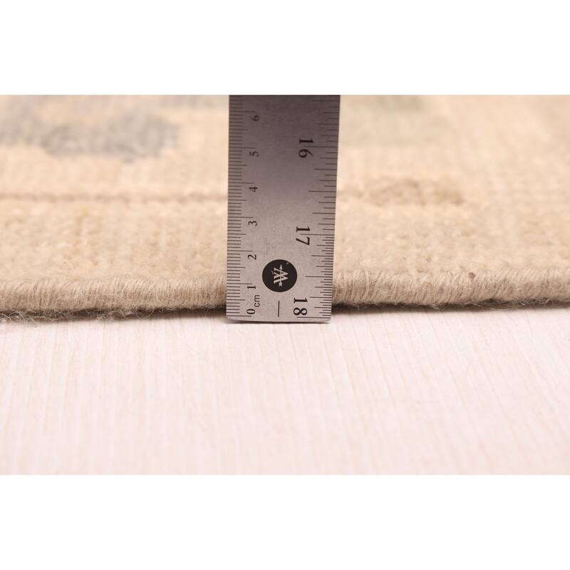 ECARPETGALLERY Hand-knotted Kavya Oushak Light Khaki Wool Rug - 9'9 x 13'6