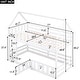 preview thumbnail 4 of 16, Solid Wood Twin Over Twin House Bunk Bed with Fence and Door