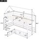 preview thumbnail 6 of 34, Twin over Twin House Bunk Bed with Safety Rails, Ladder, Fence & Door