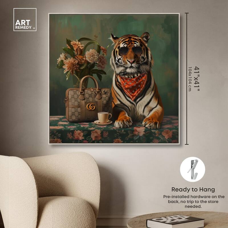 Fanciful Tiger Canvas by Art Remedy