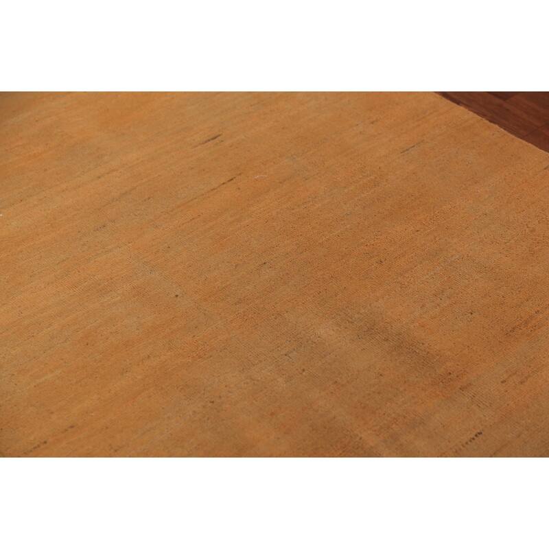 Orange & Yellow Gabbeh Modern Area Rug Handmade Wool Carpet - 4'11" x 6'6"