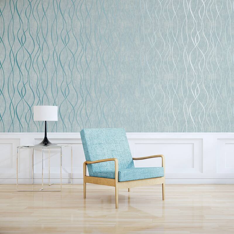 Galerie Wallcoverings Special FX 2 Collection Glitter Ribbons Mylar on Non-woven Wallpaper Roll