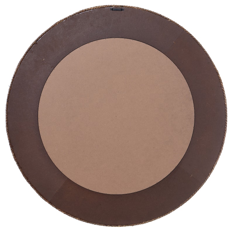 Harper - Whitewashed Round Wall Mirror with Rope Detail