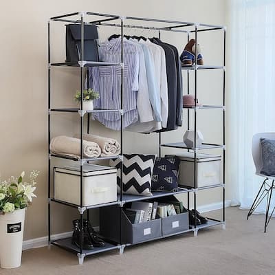 69" Portable Clothes Closet Wardrobe Storage Organizer - 5-Tier