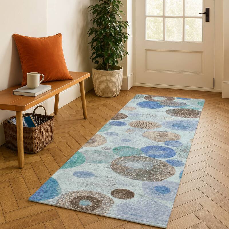 Premium Washable Super Soft Mayfield Rug - Teal - 2'3" x 7'6"