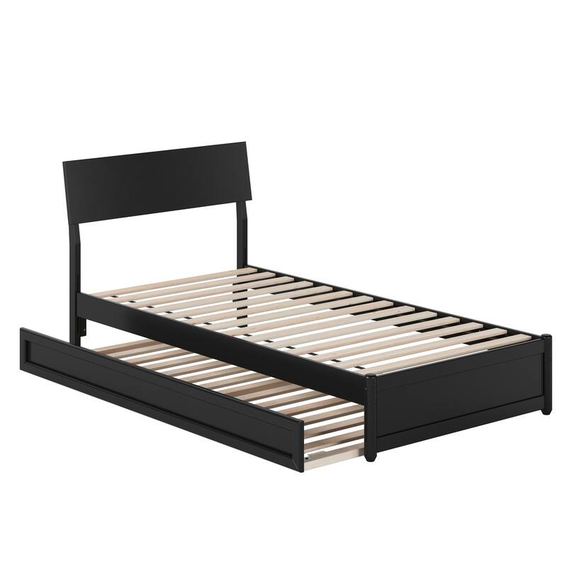Norla Wood Platform Bed with Trundle
