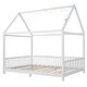 preview thumbnail 5 of 5, Wood Full Size House Bed with Guardrail and LED