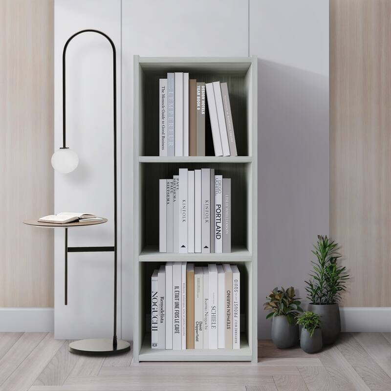 CraftPorch Simple Wooden 3-cube Shelves Bookcase